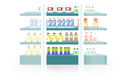 Panoramic stitching engine for holistic shelf solution